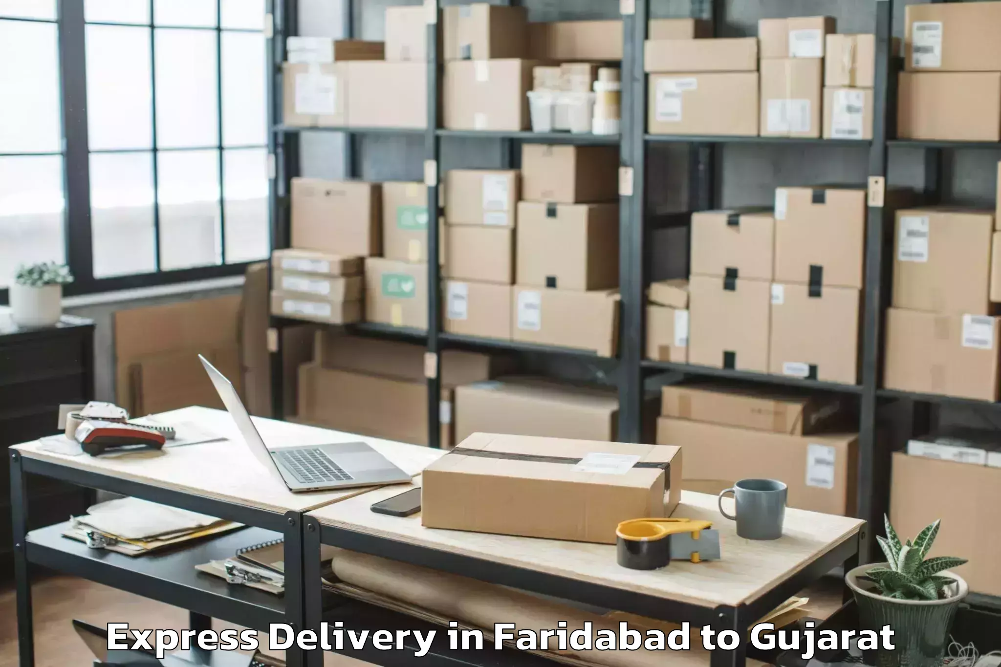 Book Your Faridabad to Jasdan Express Delivery Today